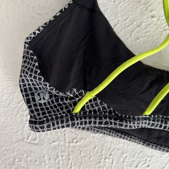Lululemon Free To Be Zen Bra Fall Net White Black / Ray Sz 8 - Picture 4 of 5
